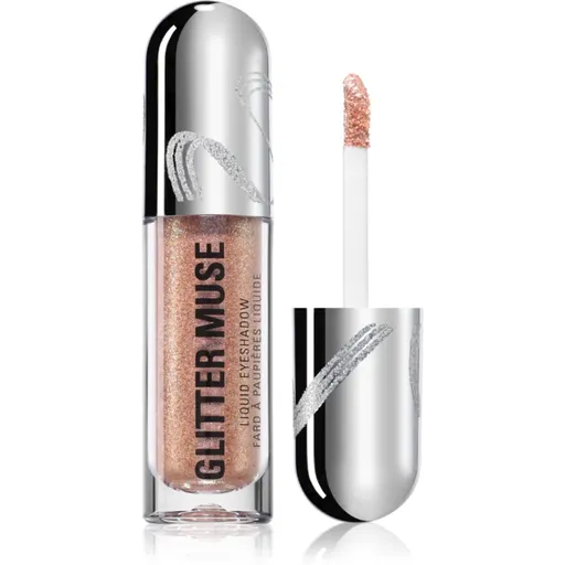 Makeup Revolution Metallic Muse Glitter Muse třpytivé tekuté oční stíny odstín Gold 3.5 ml