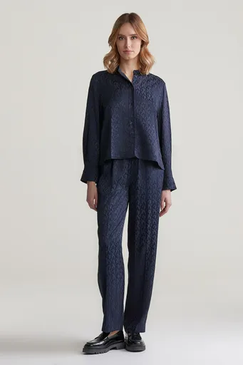 KALHOTY GANT REL MONOGRAM JACQUARD PULL ON PANT EVENING BLUE