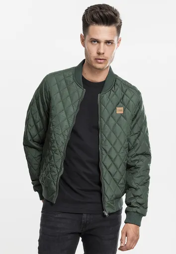 Urban Classics Diamond Quilt Nylon Jacket olive - 4XL
