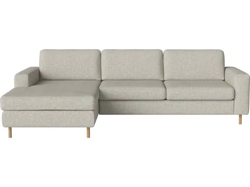 Pohovka Scandinavia 3 místná s lenoškou vlevo, více variant - Bolia Látka: kolekce Nantes | barva - písek, Nožičky: olejovaný dub 15 cm