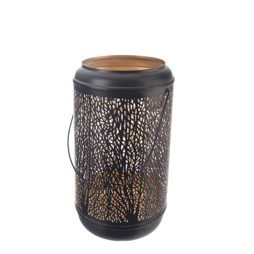 InDecor Kovový svícen Tree černá, 13 x 23 cm, S