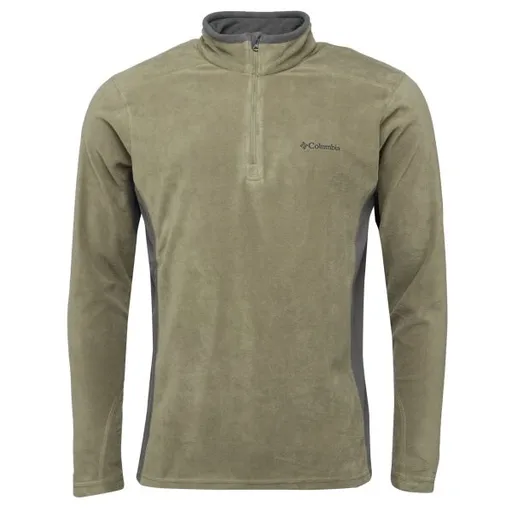 Columbia KLAMATH RANGE II HALF ZIP Pánská outdoorová mikina, khaki, velikost