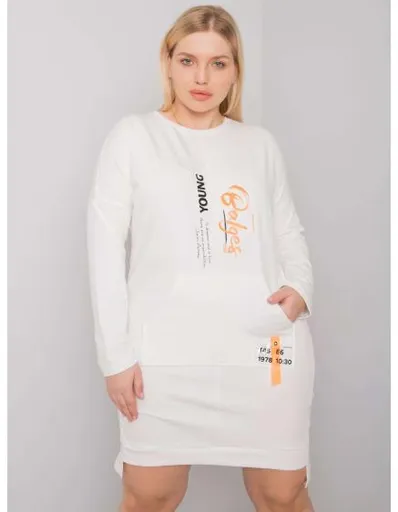 Dámské šaty  plus size teplákové  AKIRA ecru