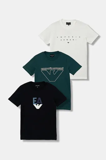 Dětské bavlněné tričko Emporio Armani 3-pack