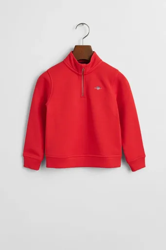 MIKINA GANT SHIELD HALF ZIP SWEAT BRIGHT RED