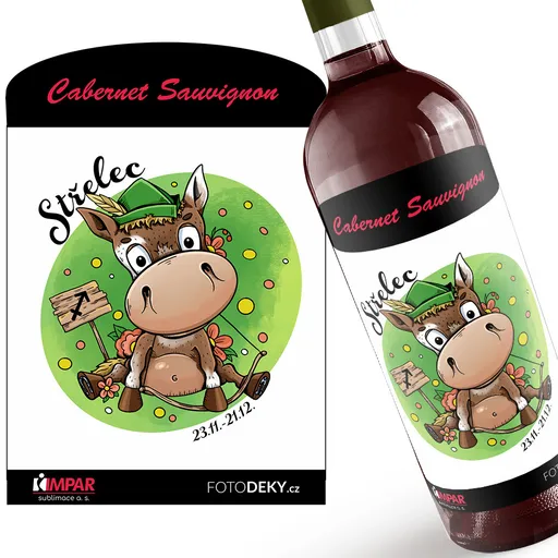 Víno Koňská znamení – střelec (Druh Vína: Červené víno)