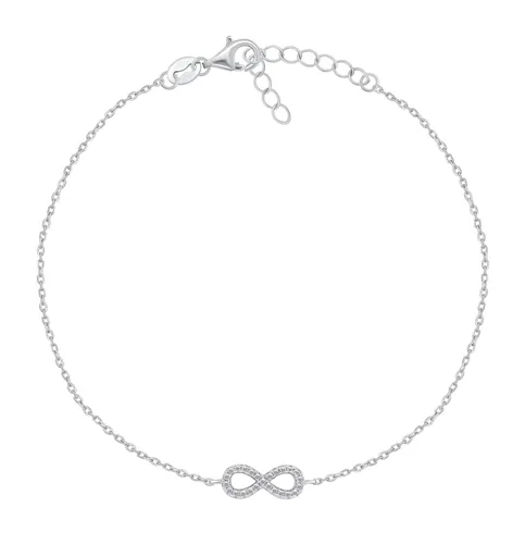 Brilio Silver Stříbrný náramek na nohu Nekonečno ANK110W