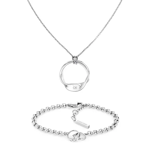 Calvin Klein Set dámských šperků z oceli Ethereal Metals 35700013 (náhrdelník, náramek)