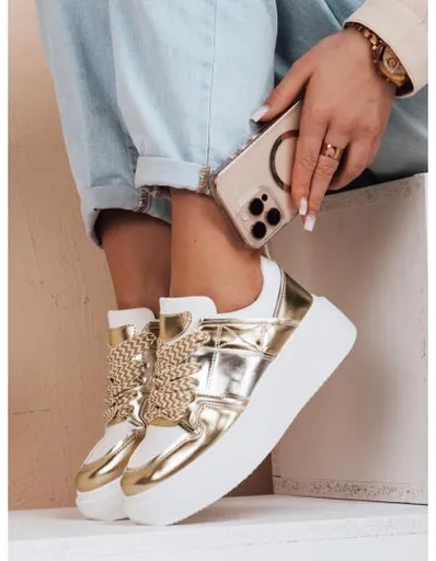 Dámské tenisky na platformě HYPERWAY zlaté