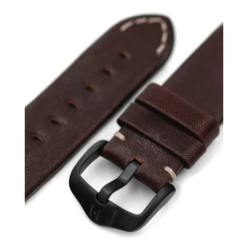 Řemínek Hirsch Ranger pro Apple Watch - hnědý - 20 mm - L – Standardní délka (doporučujeme) - 20 mm - Černá