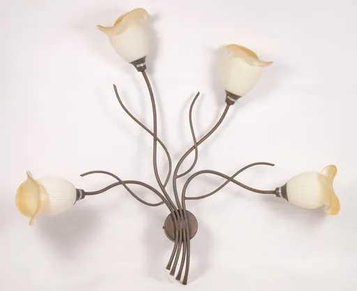 Hnědá nástěnná lampa 4xE14 Renaissance