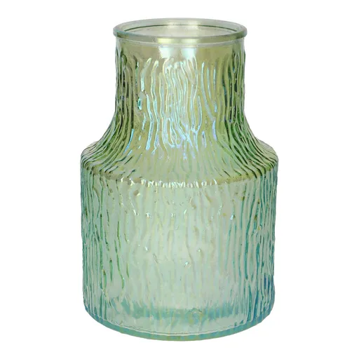 DUIF Skleněná váza POLINA 20cm zelená perleťová