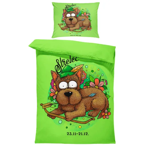 Povlečení Psí znamení – střelec (Rozměr : 1x140/220 + 1x90/70)