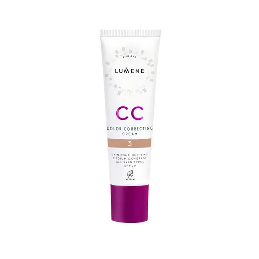 Lumene CC Color Correcting Cream SPF20 tónovaný pleťový CC krém - 3 30 ml
