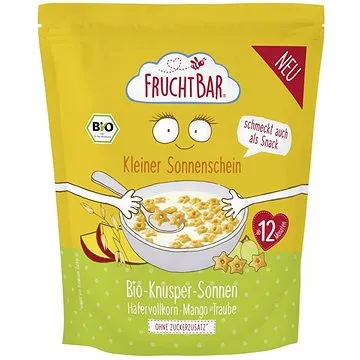 FruchtBar BIO cereálie hvězdičky s mangem a hroznovým vínem 125 g (4260133234741)