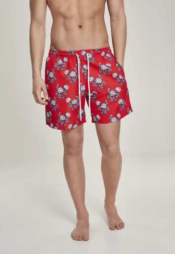 Urban Classics Pattern?Swim Shorts firered/rose - XXL