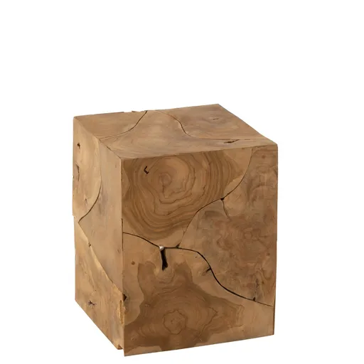 Přírodní dřevěný dekorativní podstavec Teak S - 40*40*50 cm J-Line by Jolipa