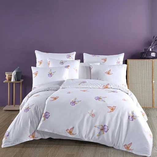 BedTex Saténové povlečení Flutter, 135 x 200 cm, 80 x 80 cm, 135 x 200 cm, 80 x 80 cm