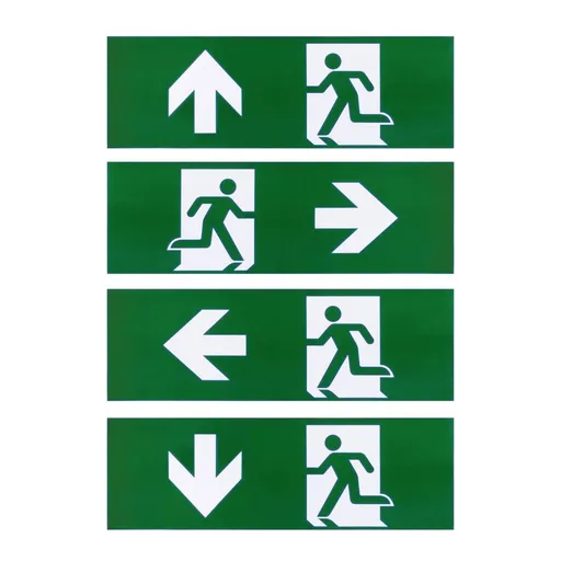 BIG WHITE (SLV) P-LIGHT sada 4 ks, fólie s piktogramem, š: 10 v: 30 cm, zelená 1010499