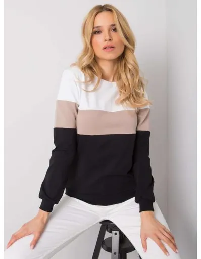 Dámská mikina Larice RUE PARIS černo-béžová