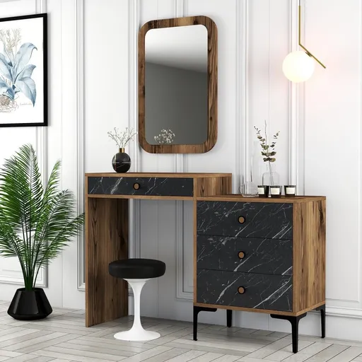 Toaletní stolek Lizbon 548 - Walnut, Black