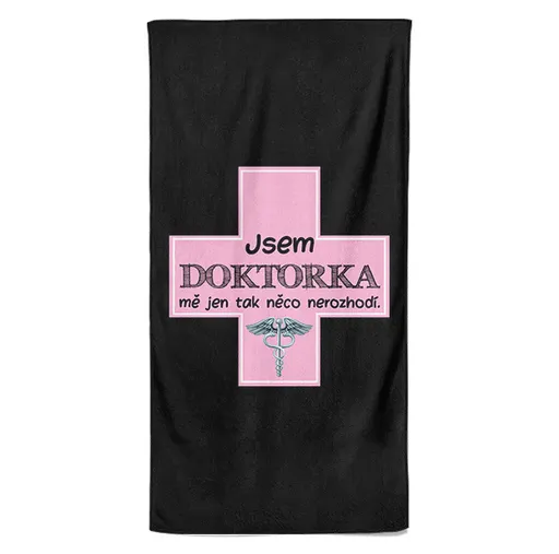 Osuška Jsem doktorka (Velikost osušky: 70x140cm)