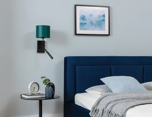 Vespillo 18x26x38cm nástěnné svítidlo 2 zelený/zlatý