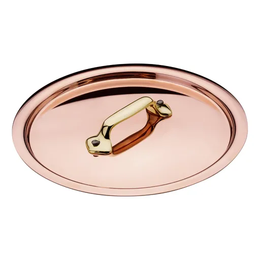 Měděná poklice s bronzovým úchytem O 16 cm MAUVIEL