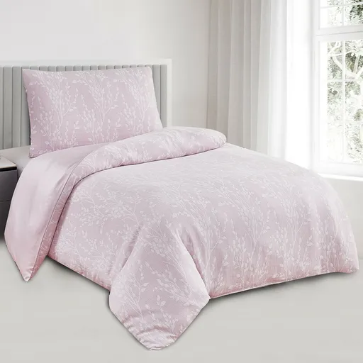 Žakárové povlečení Boston růžová, 140 x 200 cm, 70 x 90 cm