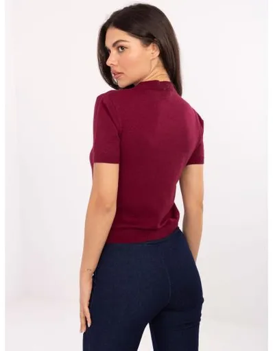 Fluo růžový delší oversize svetr s výstřihem do V RUE PARIS