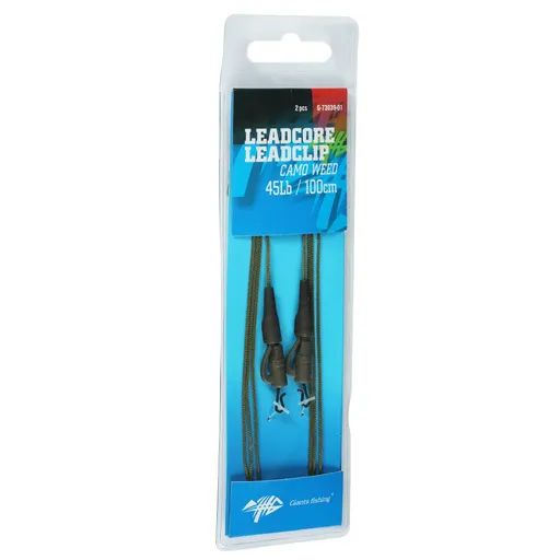 Giants fishing Montáž s olověnou šňůrkou Leadcore 45Lb Leadclip (2ks) 100cm,Giants fishing Montáž s olověnou šňůrkou Leadcore 45Lb Leadclip (2ks) 100c