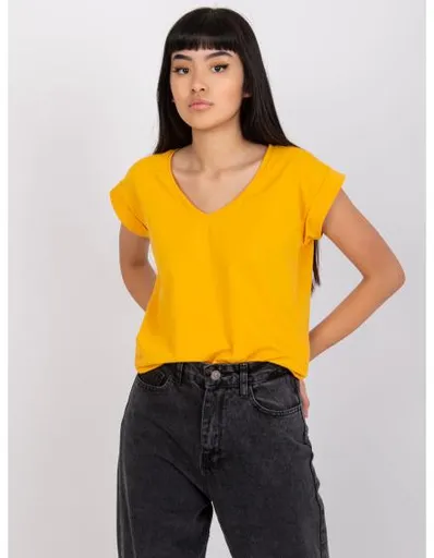 Dámské tričko basic Atlanta RUE PARIS světle oranžové