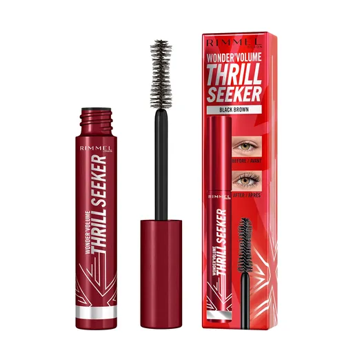 Rimmel Objemová řasenka Wonder´Volume Thrill Seeker Pitch (Mascara) 8 ml Black Brown
