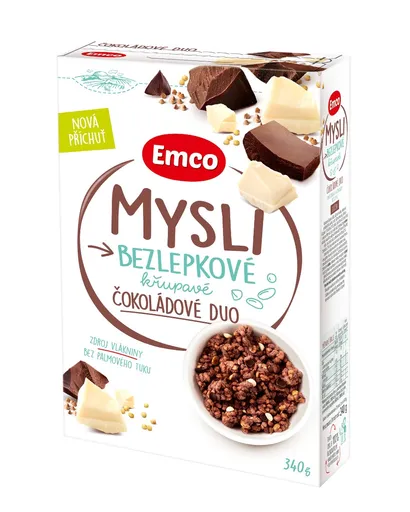 Emco Mysli bezlepkové čokoládové duo 340 g