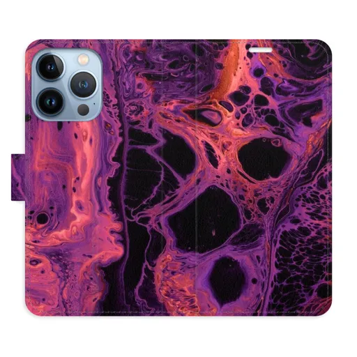 Flipové pouzdro iSaprio - Abstract Dark 02 - iPhone 13 Pro