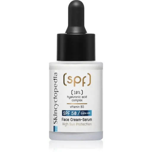 Skincyclopedia 10% Hyaluronic Acid Complex + Vitamin B5 krémové sérum SPF 50 30 ml