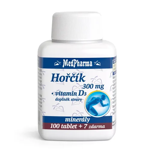 MedPharma Hořčík 300 mg + vitamín D3 107 tablet