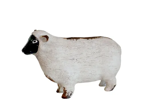 Béžová antik dekorace ovečka Farm unique - 18*6*12 cm 39084601