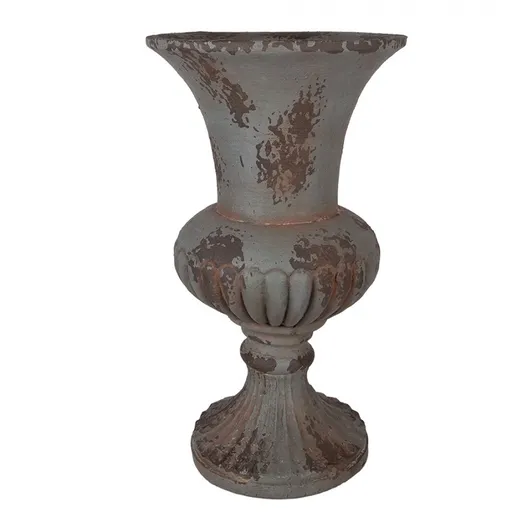 Šedý antik květináč / váza v barokním stylu Baroque - Ø 30*52 cm 5MG0087
