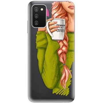 iSaprio My Coffe and Redhead Girl pro Samsung Galaxy A03s (coffread-TPU3-A03s)
