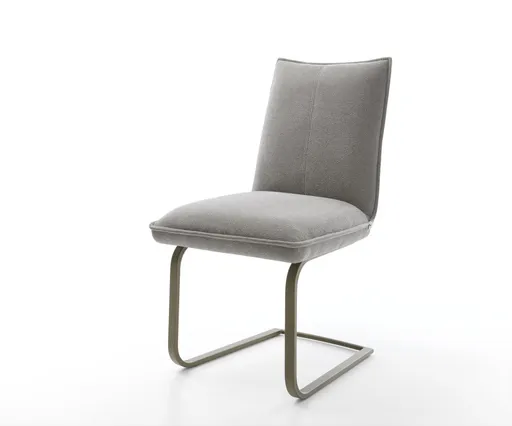 Jídelní židle Lelio-Flex látka Měkký šedá jídelní židle plochý