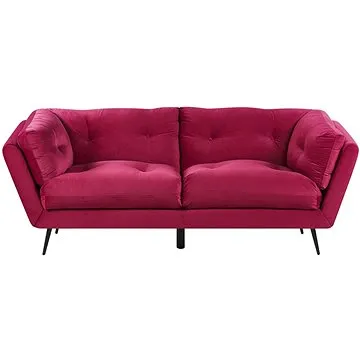 3místná sametová BELIANI vínová LENVIK (beliani_230386)