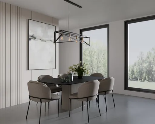 Eluvies 100x125x25cm závěsná 4 černý/zlatý