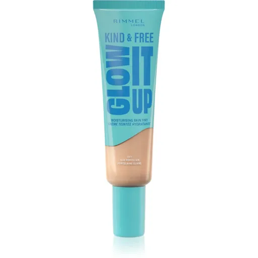 Rimmel Kind & Free Glow It Up lehký hydratační make-up odstín 001 Fair Porcelain 30 ml