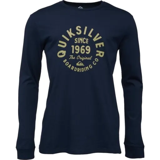 Quiksilver CIRCLED SCRIPT FRONT Pánské tričko, tmavě modrá, velikost XXL