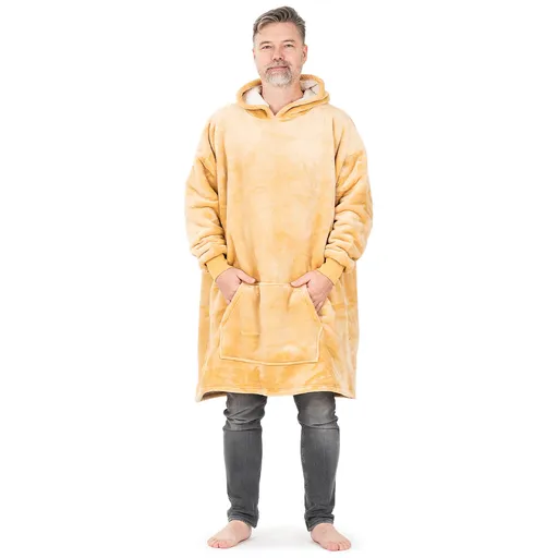 4Home Beránková mikina mikroplyš Beige, uni L - pánské