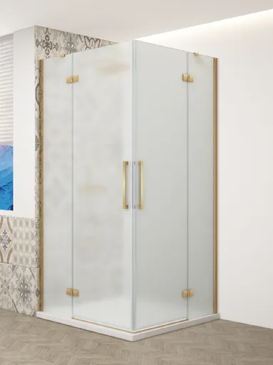 GELCO TRINITY GOLD obdélníkový kout 1000x1100 rohový vstup, matné sklo, GT2210-11M-G GT2210-11M-G