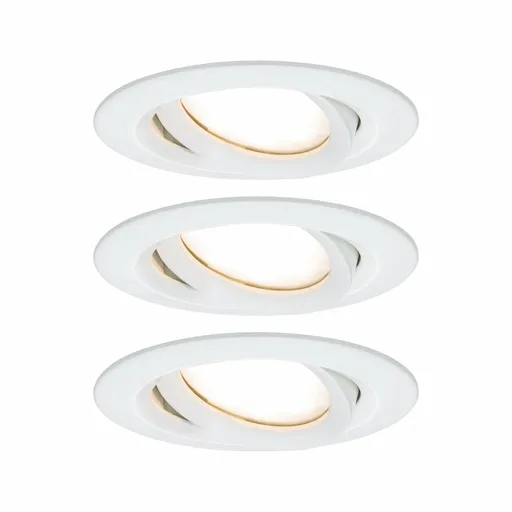 PAULMANN Vestavné svítidlo LED Nova Plus kruhové 3x6,8W bílá mat výklopné stmívatelné 936.82 P 93682