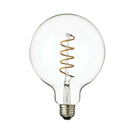 HUDSON VALLEY LED žárovka G125 6W E27 230V čirá stmívatelná SPIRAL FILAMENT stmívatelná 4ks BLB-6W-G40-SPIRAL-CE-4-PACK