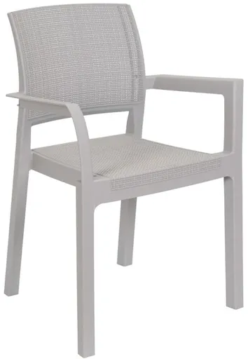 ALBA plastové křeslo, šedá